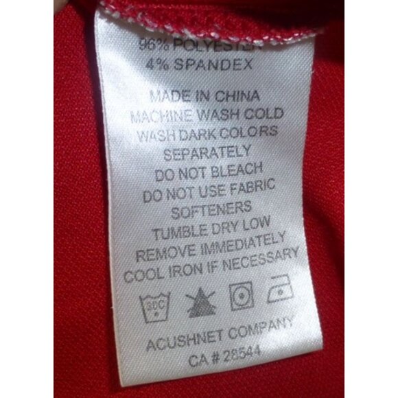 FootJoy Red PGA Professional Polo Shirt Short Sleeve 96% Polyester 4% Spandex Me - Picture 5 of 9